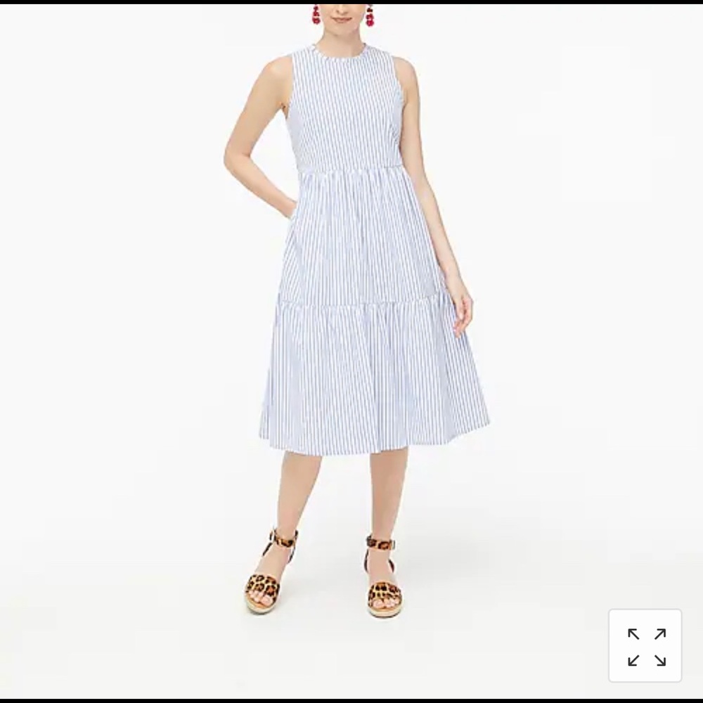 J. Crew Tiered Midi Dress Size 6